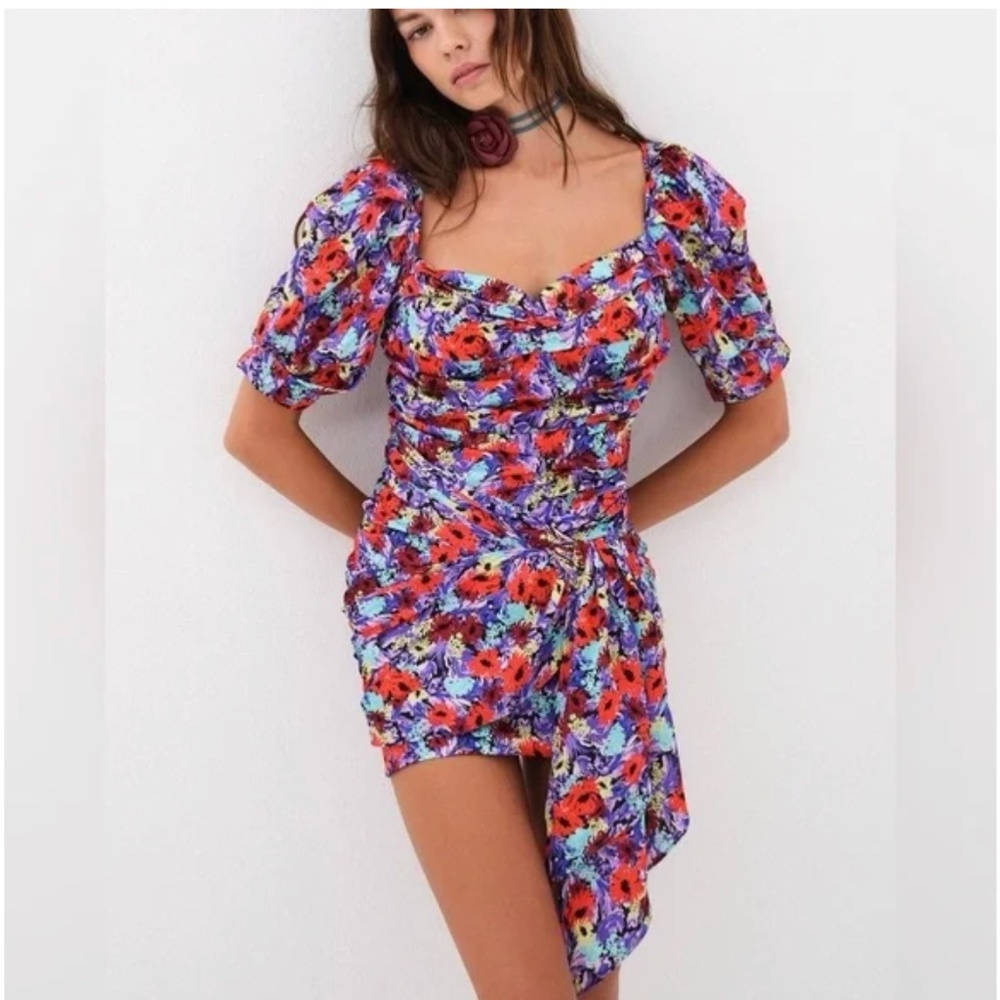 Chiara puff sleeve mini dress XS